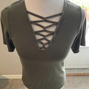 Atmosphere V-Neck Criss Cross Top 4